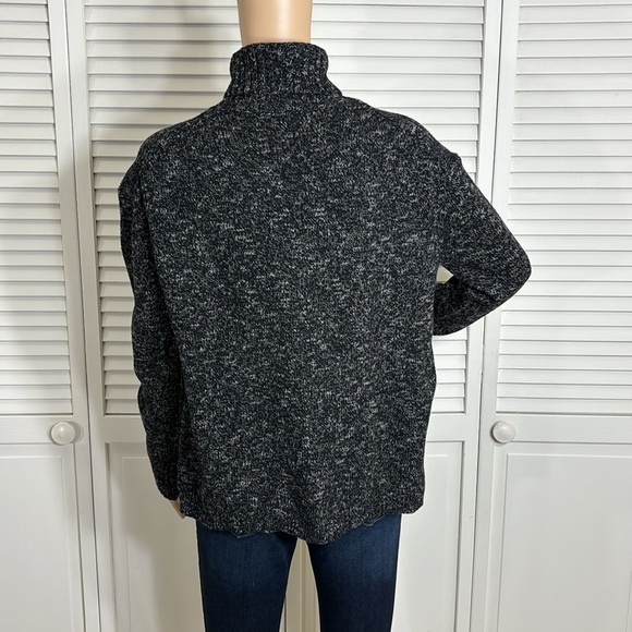 Jenni Kayne Recycled Cashmere, Wool & Cotton Turtleneck Marled Sweater XS - Picture 8 of 12